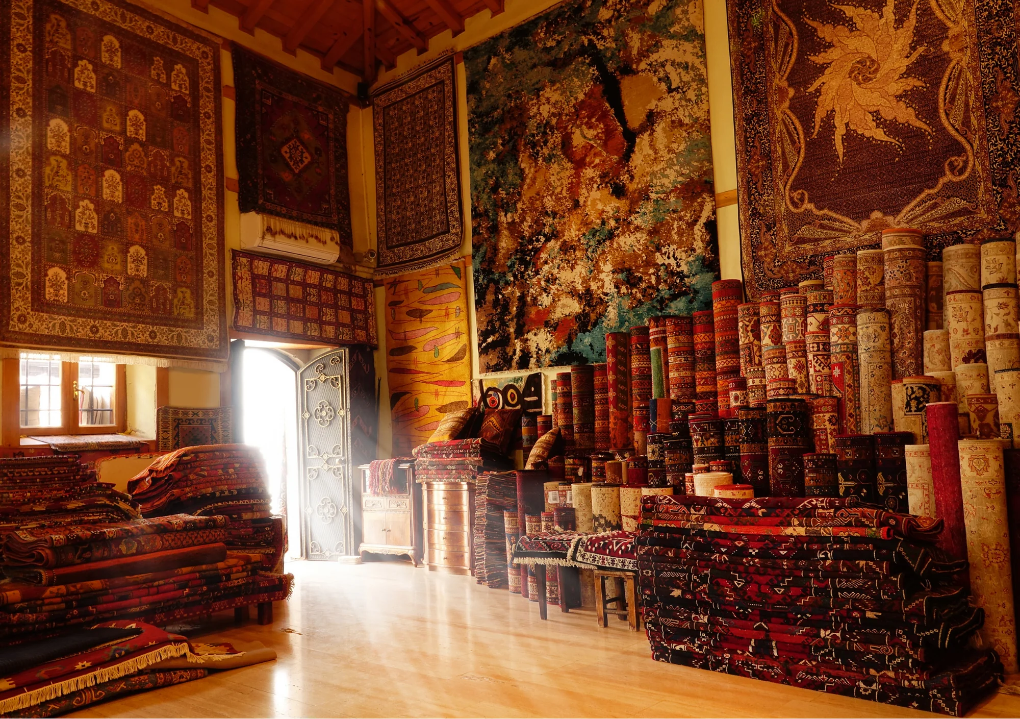 Turkish carpet used in a modern Dubai interior